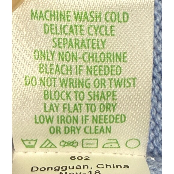 Lilly Pulitzer Women’s Coastal Chic Light Blue Open Front Cozy Cardigan Size Med - Picture 7 of 9